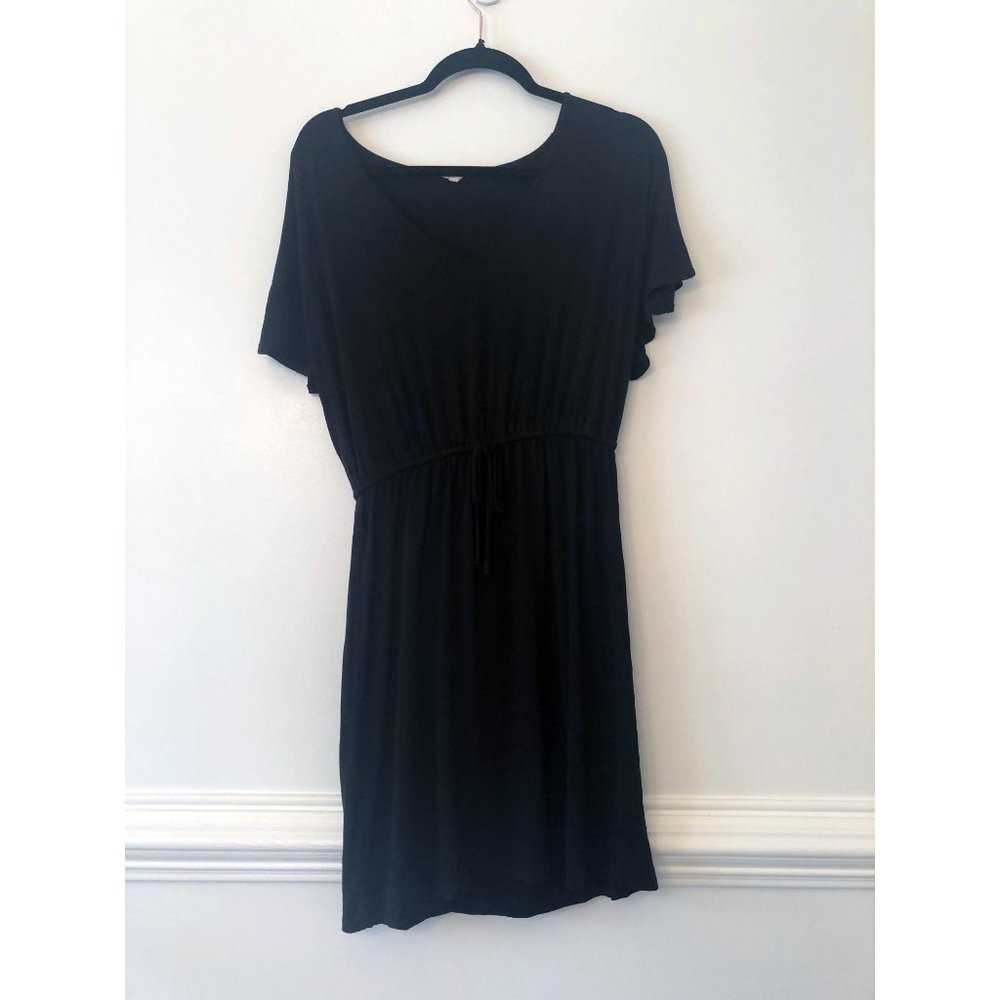 J.Crew Black Short Sleeve Dress | V-Neck | XS | Effortless Everyday Classic - Picture 4 of 8